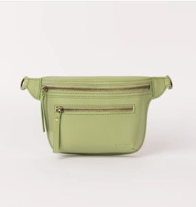 Riñonera cruzada verde claro con cremallera, gran capacidad, impermeable, accesorio para festivales y viajes - Product Image 3