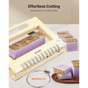 Coupe-savon de précision 1-12 barres, cadre en bois de 1 pouce avec fil en acier et fils supplémentaires, fournitures multi-artisanat - Product Image 5