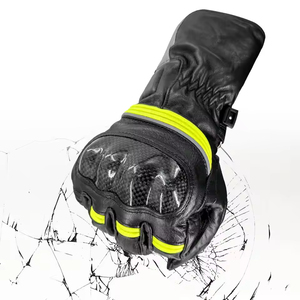 Guantes Profesionales de Motociclismo para Invierno, Negros, de Nailon, Medios Dedos, Compatibles con Pantalla Táctil, Impermeables, Autocalentables y Transpirables - Product Image 4