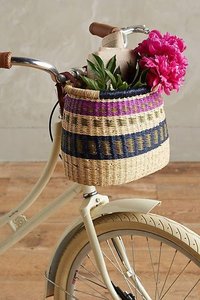 Panier de vélo en jonc de mer tressé, panier avant de vélo en fibre naturelle pour le shopping, les pique-niques, le cyclisme en extérieur et la décoration, vente en gros professionnelle - Product Image 6