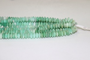 Natural Chrysoprase Faceted Rondelle Beads 9-9.5 mm 16 Inches German Cutting Strand for Jewelry Making - Product Image 2