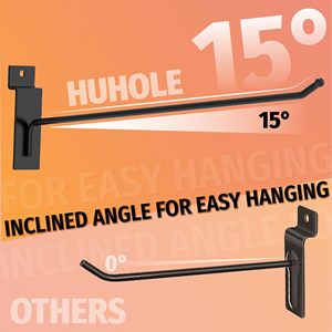 HUHOLE - Juego de 32 Ganchos Negros para Panel de Lamas, 4+6+8 Pulgadas, Estilo Industrial, Fácil Instalación en Pared - Product Image 5