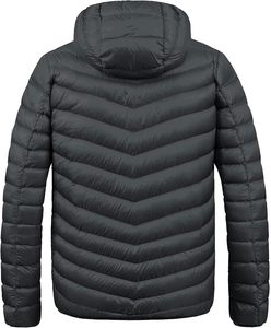 <b>Men's</b> Custom Logo Winter Puffer <b>Jackets</b> Hood OEM ODM Service Genuine <b>Leather</b> Casual XS Canvas Front Zipper Plain Dyed Techniques - Product Image 2
