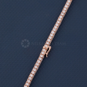Collier en diamant de laboratoire taille ronde 26,85 carats au total, design tendance, pour femme, en or 10K, 14K, 18K, en vente pour l'exportation - Product Image 3