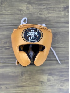 Wholesale No Boxing No Life Real Cowhide Leather Gold Boxing <b>Gloves</b> Headgear Groin Guard Set Lace-Up Adult Full Finger - Product Image 5