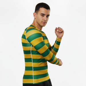 Custom Long Sleeve Rash Guard for Mens UV Sun Protection UPF 50 Spandex <b>Compression</b> <b>Shirts</b> Swim Surfing Quick Dry Rashguard - Product Image 4