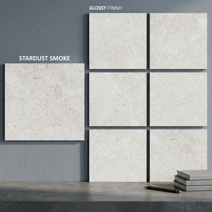 Azulejos de porcelana alemanes Satuario de 800x800 mm, azulejos brillantes de 80x80 cm, azulejos de cerámica para pared y suelo con efecto mármol Carrara, azulejos vitrificados de Foshan. - Product Image 6