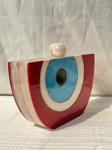 Bolso de mano de resina hecho a mano para mujer, de lujo, con forma de media luna, para fiestas y bodas. - Product Image 2