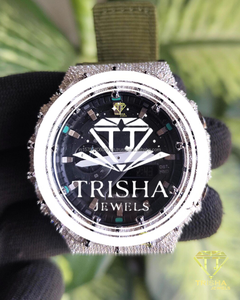 นาฬิกาฮิปฮอปสุดพิเศษ Jesus King ประดับเพชร VVS Moissanite เงินแท้ 925 ดีไซน์โดดเด่น - Product Image 1