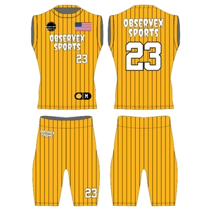 Maillot de football américain 7v7 sublimé respirant à compression, sans manches, avec logo personnalisé imprimé, pour jeunes - Product Image 1