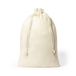 ถุงผ้าฝ้ายแบบมีเชือกผูก ขนาดกลาง พร้อมเชือกปิด สีธรรมชาติ - Product Image 2