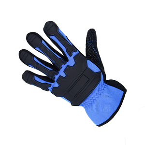 Gants de sport d'extérieur en cuir véritable noir de haute qualité, résistants aux chocs, avec paume en TPR ignifuge et légers - Product Image 4