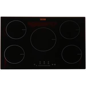 เตาแม่เหล็กไฟฟ้าแบบฝัง 5 หัวเตา ขนาด 30 นิ้ว 9200 วัตต์ 9 ระดับความร้อน หน้าจอสัมผัส LED มัลติฟังก์ชั่น - Product Image 1