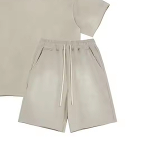 เสื้อยืดและกางเกงขาสั้นผู้ชายไซส์ใหญ่ ผ้าฝ้ายผสมโพลีเอสเตอร์ ปี 2025 ขายส่ง รับสั่งทำตามแบบ พิมพ์ลายสกรีน ระบายอากาศ แห้งเร็ว ชุด 2 ชิ้น - Product Image 3