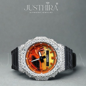 Reloj G-Shock con Bisel de Diamantes Grandes y Esfera Bicolor VVS de Moissanita, Reloj de Pulsera de Moda Premium con Diamantes, al Precio Más Bajo y Mejor de la Historia - Product Image 2