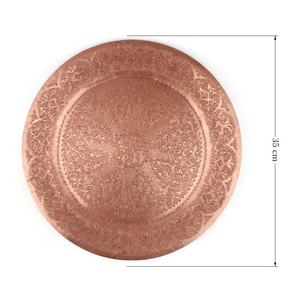 ถาดเสิร์ฟทองแดงทรงสี่เหลี่ยมแบบทันสมัย พร้อมหูจับคู่ สำหรับเสิร์ฟขนม ของตกแต่งบ้าน งานฝีมือ สำหรับรอมฎอน งานแต่งงาน - Product Image 5