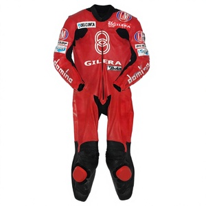Traje de Carreras MotoCP de Cuero Vacuno/Canguro de 1 Pieza para Motocicleta Gilera, Mono de MotoCp para Piloto de Nivel Profesional - Product Image 1