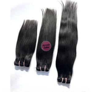 Extensions de cheveux vierges bruts d'Inde du Sud, grade 12A, noir naturel, lisses et doux, résistantes à la chute, double trame machine, Arrow Exim Hair - Product Image 6