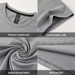 Nouveau T-shirt pour homme, best-seller, couleur unie, faible MOQ, respirant, manches courtes, coupe ample, décontracté, 100% polyester, dernier design - Product Image 6