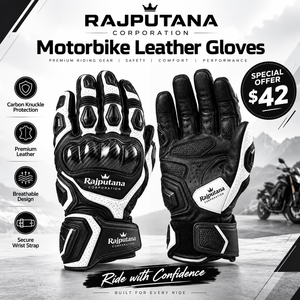 Guantes de Motocicleta de Cuero con Impresión Personalizada OEM/ODM, Guantes de Motocross de Cuero PU, Guantes de Conducción Ajustables de Dedo Completo - Product Image 1