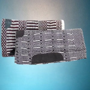 Selle de cheval occidentale en feutre noir écologique en laine de Nouvelle-Zélande avec taille personnalisable - Product Image 2