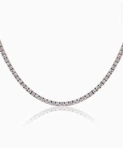 KIVORA Moissanite Tennis Necklace Round Brilliant Cut 925 Silver <b>Box</b> Chain Unisex Luxury Jewelry IGI Certified Gift for <b>Wedding</b> - Product Image 2