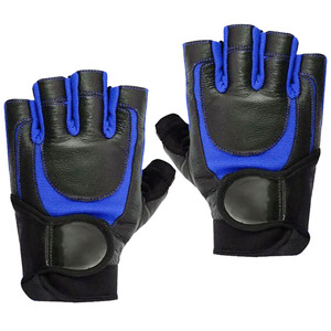 <b>Half</b> Finger Fitness Gloves Pu Material Adjustable Wrist Strap Non <b>Slip</b> Breathable Gym Training Weight Lifting Unisex - Product Image 5