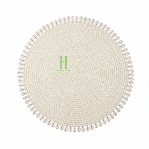 New Arrival Hot Trend Rattan Charger <b>Plates</b> Boho Rattan Placemat OEM Hot Sale Placemat Wicker Charger <b>Plate</b> Rattan 2026 - Product Image 6
