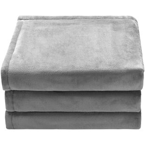 Couverture chauffante électrique en flanelle douce 72x84 pour lit double avec minuterie 10 heures et 5 niveaux de chauffe - Lavable et prise US - Product Image 1