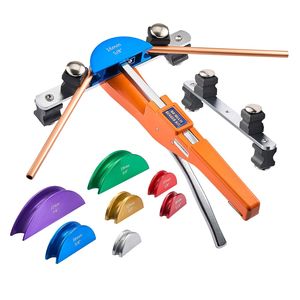 Kit Piegatubi a Cricchetto Compatto da 1/4 e 7/8 Pollici, Manico in Acciaio, 7 Colori in Lega di Alluminio, con Utensile Manuale per Piegatura - Product Image 1