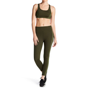 Ensemble 2 pièces de leggings de yoga Bnice en dentelle unie pour femme, taille haute, sans couture, effet push-up, pour fitness et entraînement - Product Image 2