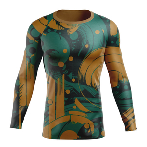 Rashguard personnalisé avec votre propre design imprimé, unisexe, rashguard MMA à manches longues, rashguard en polyester respirant et écologique - Product Image 5