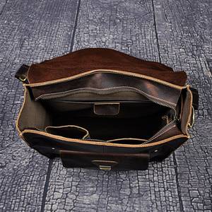 Tech-Ready <b>Waterproof</b> Leather <b>Backpack</b> Anti-Theft Vintage Laptop Rucksack Genuine Leather Case LBP-0341 - Product Image 5