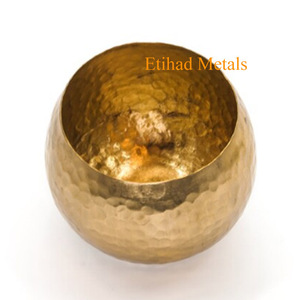 Vases à bougies en métal en gros, pots décoratifs, pots à bougies martelés argentés - Product Image 3