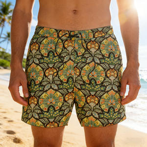 Shorts de sport pour hommes de qualité supérieure, respirants et à séchage rapide, avec cordon de serrage et poche zippée pour la salle de sport et la plage - Product Image 1