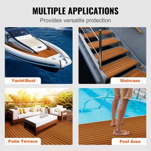 Tappeto Nautico Autoadesivo in Schiuma EVA Antiscivolo 239,5 cm x 90 cm con Bordo Scanalato, 2,2 m² per Barche e Yacht - Product Image 3