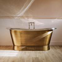 Baignoire de luxe en laiton, traditionnelle, fabriquée à la main, avec finition polie, pour projets résidentiels haut de gamme