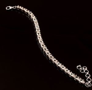 Pulsera de tenis de aguamarina natural de forma cuadrada, plata de ley 925, joyería elegante de lujo con piedras preciosas para mujer, piedra de nacimiento de marzo - Product Image 3