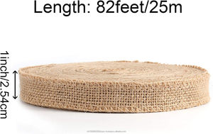 1 Inch 25mm No Stripe <b>Burlap</b> Jute Webbing 72 Yards Eco-Friendly 100% Jute Geotextile <b>Fabric</b> Moisture-Absorbent Anti-Bacteria - Product Image 4