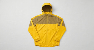 Veste à capuche pour homme, rouge marine, couleur contrastée, manches longues, fermeture éclair, imperméable, polyester, coupe classique, toutes saisons - Product Image 4