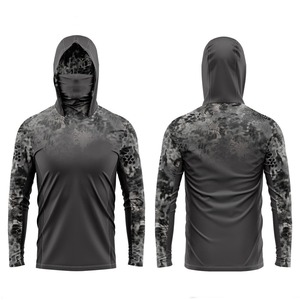 T-shirt de pêche à manches longues pour homme, anti-UV, séchage rapide, UPF 50, vêtements de pêche, sweat à capuche de pêche, vente en gros - Product Image 1