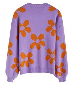 Suéter de punto trenzado transpirable con cuello redondo, grueso y cálido, estilo vintage, holgado, para invierno, para actividades al aire libre, prenda superior acogedora - Product Image 2