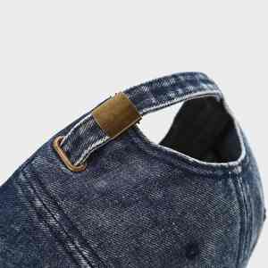 Casquette de baseball tendance en jean délavé et usé, style décontracté - Product Image 6