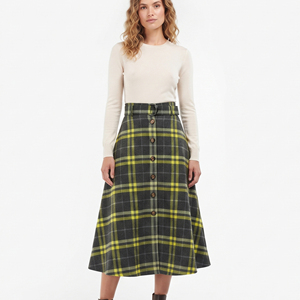 High Quality Flannel Wool Plaid <b>Long</b> <b>Skirts</b> Waist Belt Women's Winter Button Up Flannel Wool <b>Long</b> <b>Skirt</b> Ladies - Product Image 1