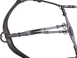 Professional FAB International BP01 Durable Comfortable Leather Breastplate Martingale Adjustable Equestrian Tack for <b>Jumping</b> - Product Image 6