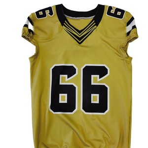 Nueva camiseta de fútbol americano personalizada de 100% poliéster, nuevo diseño, camiseta de fútbol impresa por sublimación con mangas cortas a la venta - Product Image 1