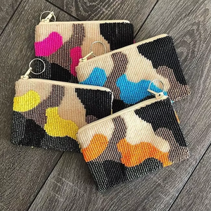 Porte-monnaie classique à motif de dessin animé avec broderie au fil et perles, pochette artisanale personnalisée pour usage quotidien par MULTI CRAFT - Product Image 1