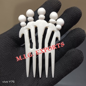Épingle/bâtonnet à cheveux en os de buffle naturel OU Fourche à cheveux – Nouveauté 2026 – Les épingles à cheveux en os sont utilisées pour fixer les chignons et les torsades. - Product Image 6