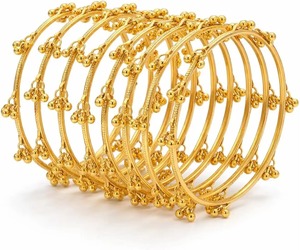 Bracelets Ghungroo Jhumki dorés du Cachemire, brillants, pour mariage et fêtes, prix de gros premium - Product Image 6