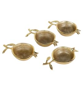 Service de vaisselle en laiton de forme originale avec poignée en forme de feuille pour servir les noix, design contemporain, finition durable - Product Image 4